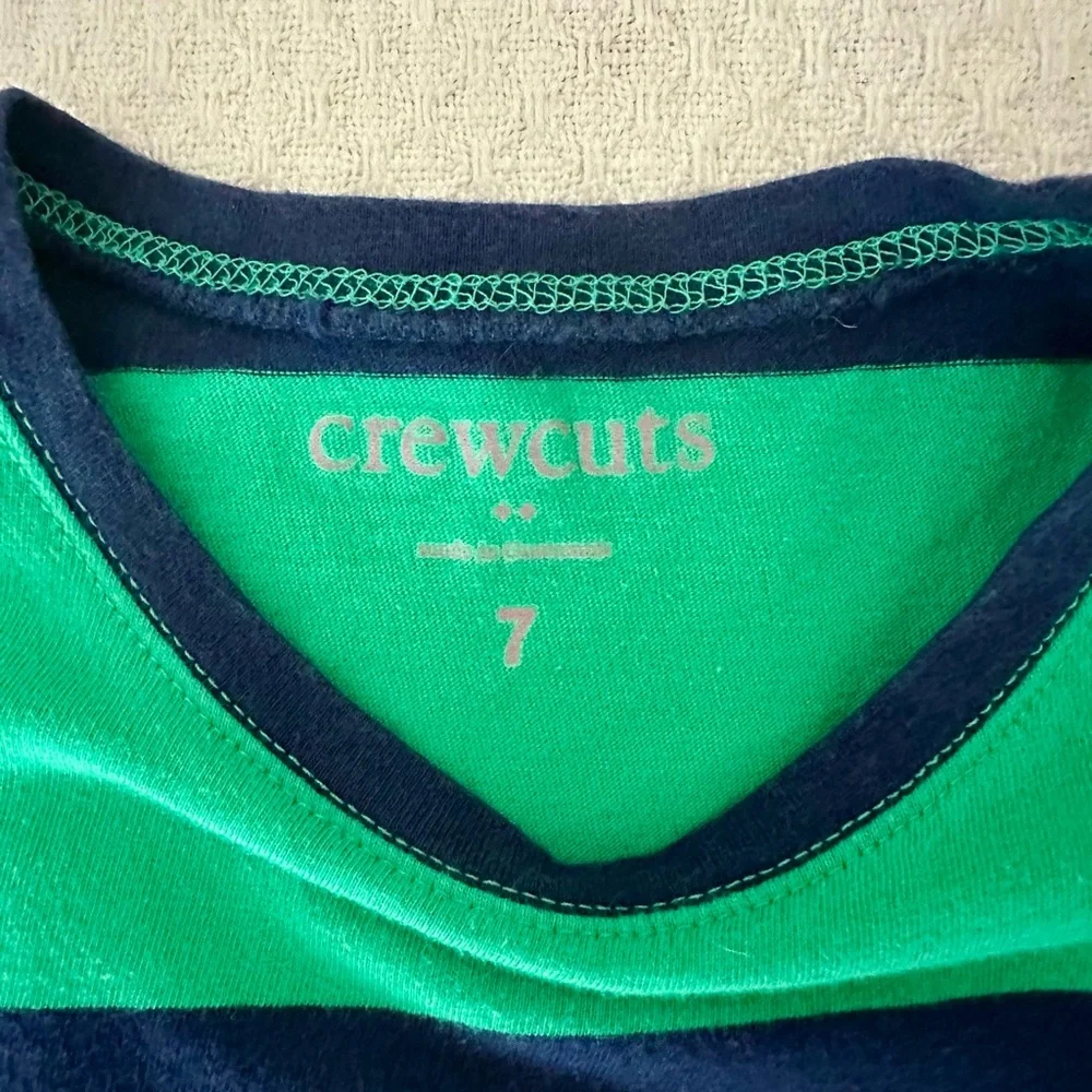 J. Crew, Stripe, Navy & Green, Cotton Maxi Dress Sz 7 Excellent Condition